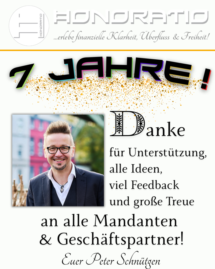 Dankeschön für sieben Jahre Treue zu HONORATIO!